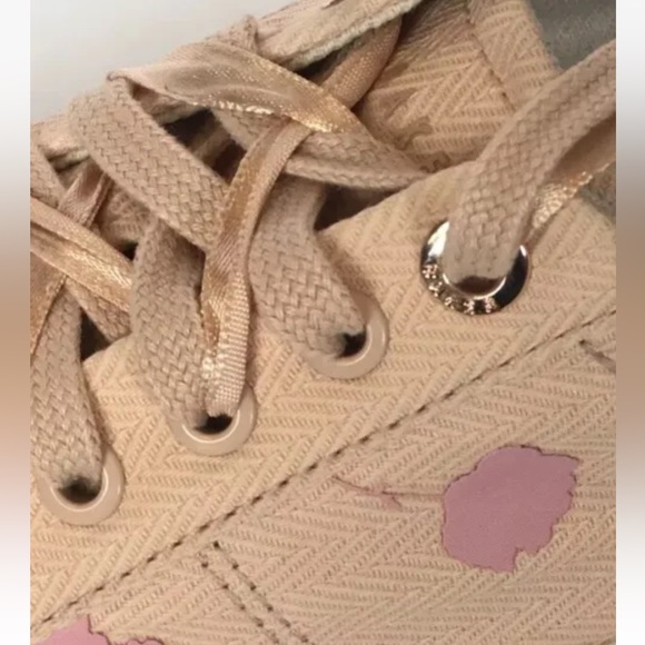 Ted Baker Ephie Sneakers Womens Printed Canvas Platform Shoes Rose Gold Sz 6.5 7 - Picture 6 of 10